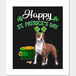 Happy St Patrick_s Day For Pitbull Lovers T shirt Posters and Art